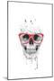 Skull With Red Glasses-Balazs Solti-Mounted Art Print