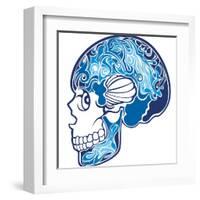 Skull-worksart-Framed Art Print