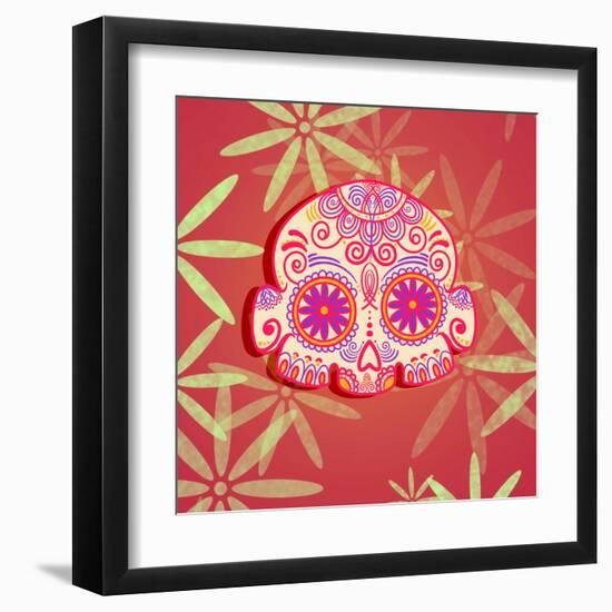 Skull-Andrea Buenfil-Framed Art Print