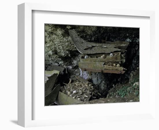 Skulls and Boat Remains, Indonesia-Michael Brown-Framed Photographic Print