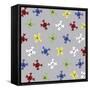 Skulls Pattern-Erin Clark-Framed Stretched Canvas