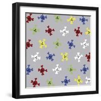 Skulls Pattern-Erin Clark-Framed Giclee Print