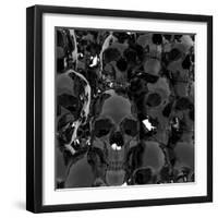 Skulls-3quarks-Framed Art Print