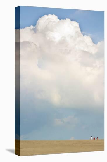 Sky and sand dunes, Indiana Dunes, Indiana, USA-Anna Miller-Stretched Canvas