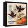 Sky High Brand - California - Citrus Crate Label-Lantern Press-Framed Stretched Canvas