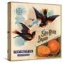 Sky High Brand - California - Citrus Crate Label-Lantern Press-Stretched Canvas