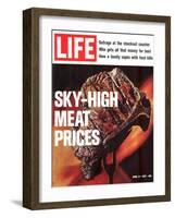 Sky-High Meat Prices, April 14, 1972-Co Rentmeester-Framed Photographic Print