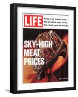 Sky-High Meat Prices, April 14, 1972-Co Rentmeester-Framed Photographic Print