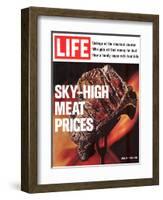 Sky-High Meat Prices, April 14, 1972-Co Rentmeester-Framed Photographic Print