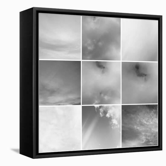 Sky - In Black and White-Jan Weiss-Framed Stretched Canvas