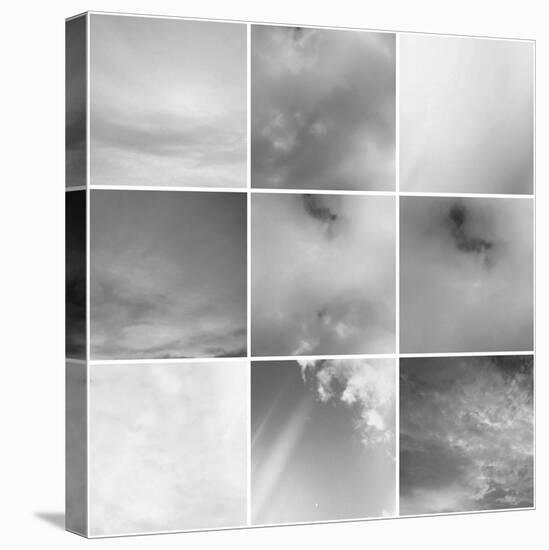 Sky - In Black and White-Jan Weiss-Stretched Canvas