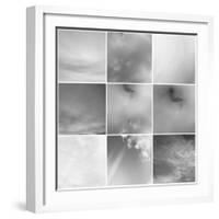 Sky - In Black and White-Jan Weiss-Framed Art Print