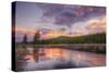 Sky Magic at Sunset in Yellowstone National Park-Vincent James-Stretched Canvas