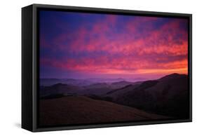 Sky On Fire at Petaluma, Sonoma County-Vincent James-Framed Stretched Canvas