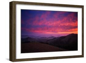 Sky On Fire at Petaluma, Sonoma County-Vincent James-Framed Premium Photographic Print