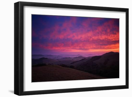 Sky On Fire at Petaluma, Sonoma County-Vincent James-Framed Premium Photographic Print