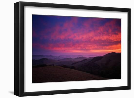 Sky On Fire at Petaluma, Sonoma County-Vincent James-Framed Photographic Print