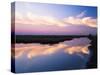 Sky Reflected in Wetlands, Merritt Island National Wildlife Refuge, Florida, USA-Adam Jones-Stretched Canvas
