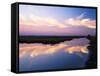 Sky Reflected in Wetlands, Merritt Island National Wildlife Refuge, Florida, USA-Adam Jones-Framed Stretched Canvas