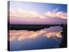 Sky Reflected in Wetlands, Merritt Island National Wildlife Refuge, Florida, USA-Adam Jones-Stretched Canvas