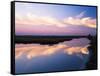 Sky Reflected in Wetlands, Merritt Island National Wildlife Refuge, Florida, USA-Adam Jones-Framed Stretched Canvas