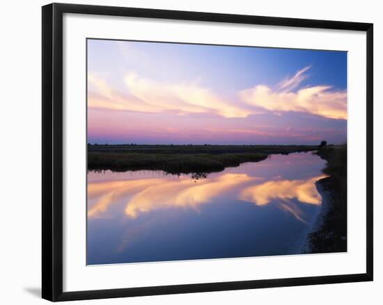 Sky Reflected in Wetlands, Merritt Island National Wildlife Refuge, Florida, USA-Adam Jones-Framed Photographic Print