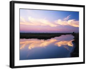 Sky Reflected in Wetlands, Merritt Island National Wildlife Refuge, Florida, USA-Adam Jones-Framed Photographic Print