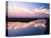 Sky Reflected in Wetlands, Merritt Island National Wildlife Refuge, Florida, USA-Adam Jones-Stretched Canvas