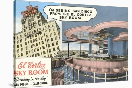 Sky Room, El Cortez Hotel, San Diego, California-null-Stretched Canvas