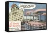 Sky Room, El Cortez Hotel, San Diego, California-null-Framed Stretched Canvas