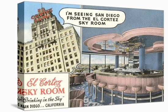 Sky Room, El Cortez Hotel, San Diego, California-null-Stretched Canvas