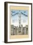 Sky Scrapers of Philadelphia-null-Framed Art Print