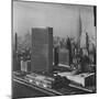 Sky Shot of the Un Headquaters and the Empire State Building-Dmitri Kessel-Mounted Photographic Print