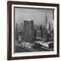 Sky Shot of the Un Headquaters and the Empire State Building-Dmitri Kessel-Framed Photographic Print