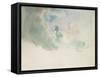 Sky Study-J. M. W. Turner-Framed Stretched Canvas