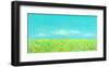 Sky, the Earth and Sunflower Field-Miyuki Hasekura-Framed Giclee Print