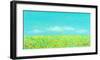 Sky, the Earth and Sunflower Field-Miyuki Hasekura-Framed Giclee Print