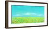 Sky, the Earth and Sunflower Field-Miyuki Hasekura-Framed Giclee Print