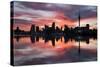 Sky Tower and City at Dawn from Westhaven Marina, Auckland, North Island, New Zealand, Pacific-Stuart-Stretched Canvas