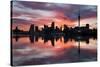 Sky Tower and City at Dawn from Westhaven Marina, Auckland, North Island, New Zealand, Pacific-Stuart-Stretched Canvas