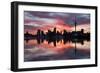 Sky Tower and City at Dawn from Westhaven Marina, Auckland, North Island, New Zealand, Pacific-Stuart-Framed Photographic Print
