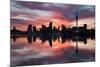Sky Tower and City at Dawn from Westhaven Marina, Auckland, North Island, New Zealand, Pacific-Stuart-Mounted Photographic Print