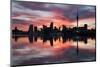 Sky Tower and City at Dawn from Westhaven Marina, Auckland, North Island, New Zealand, Pacific-Stuart-Mounted Photographic Print