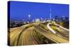 Sky Tower and Southern Motorway 1 Viewed from Hopetoun Street-Stuart-Stretched Canvas