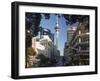 Sky Tower from Victoria Street East, Auckland, North Island, New Zealand, Pacific-Nick Servian-Framed Photographic Print