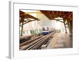 Sky Trains in Bangkok City Important Urban Transportation in Heart of Bangkok Thailand-stockphoto mania-Framed Photographic Print