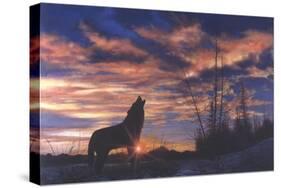 Sky Wolf-Bill Makinson-Stretched Canvas