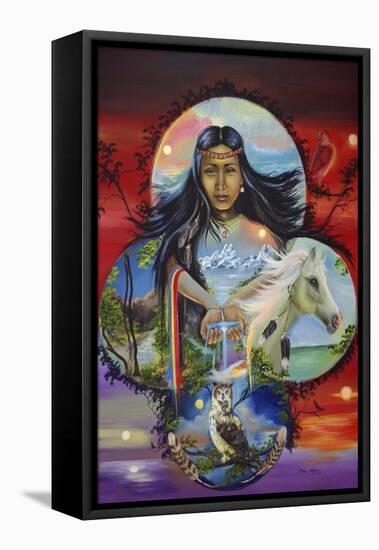 Sky Woman-Sue Clyne-Framed Stretched Canvas