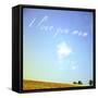 Sky Writing - I Love You Mum-null-Framed Stretched Canvas