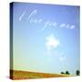 Sky Writing - I Love You Mum-null-Stretched Canvas